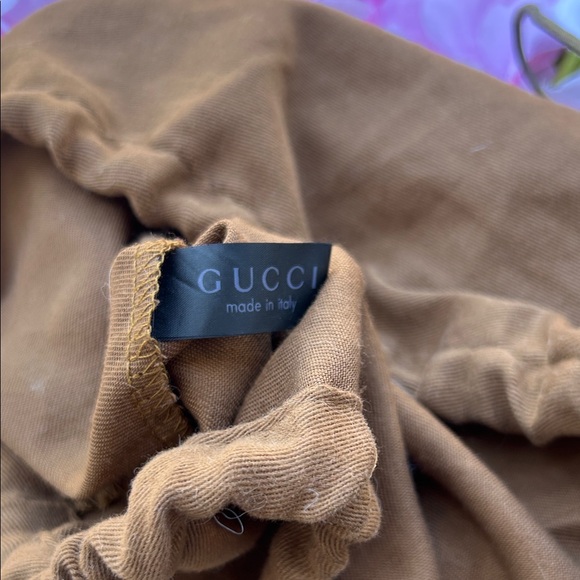 Gucci Tan Dust Bag with Gold Logo - Picture 2 of 5